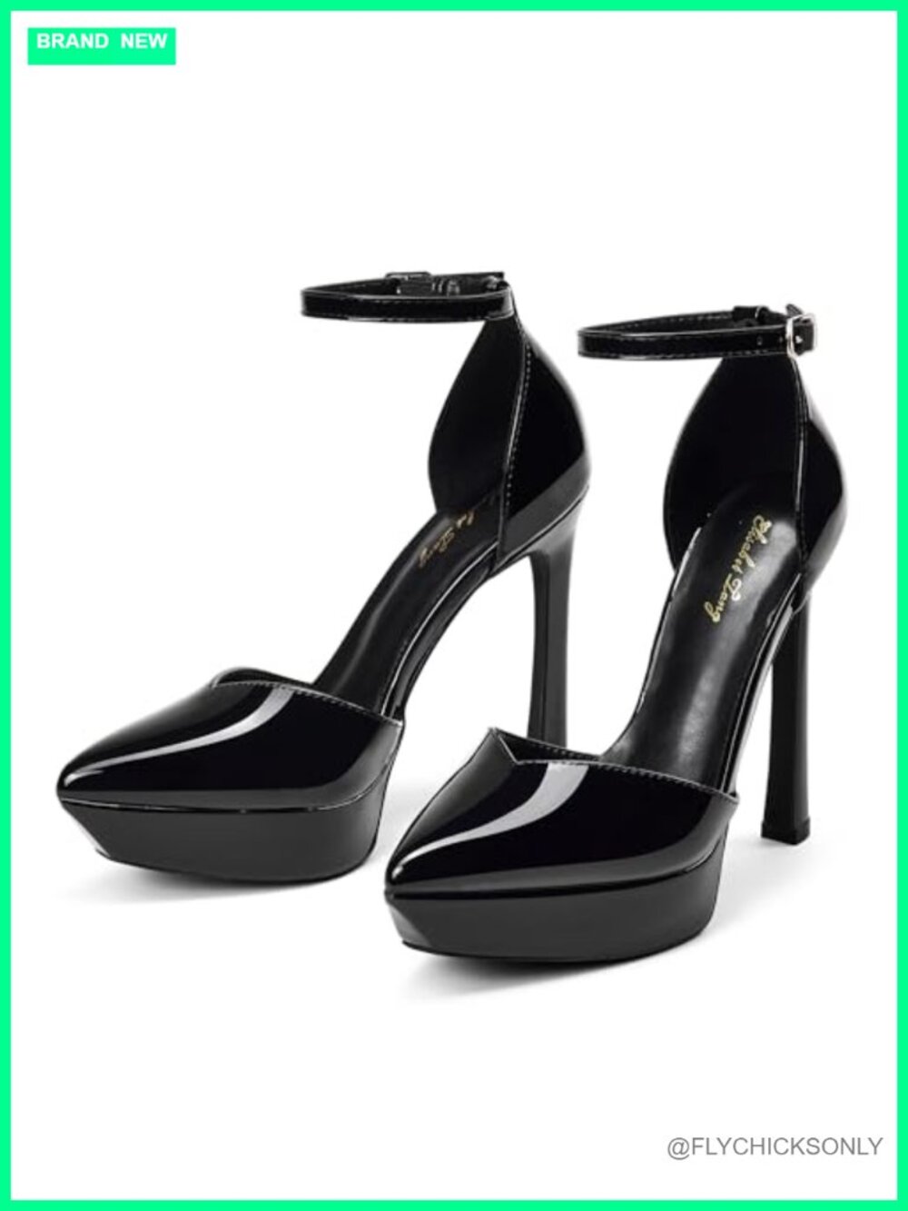 5 Inch Platform Heels Ankle Strap Pumps for Party Formal